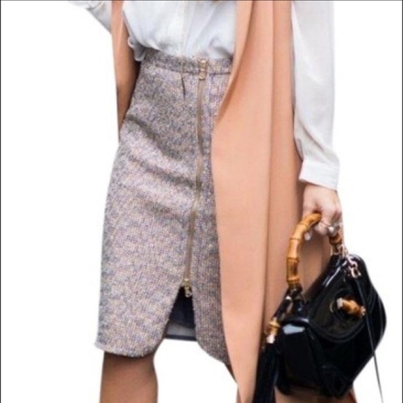 J. Crew tweed pencil skirt with zipper accent - Picture 9 of 16